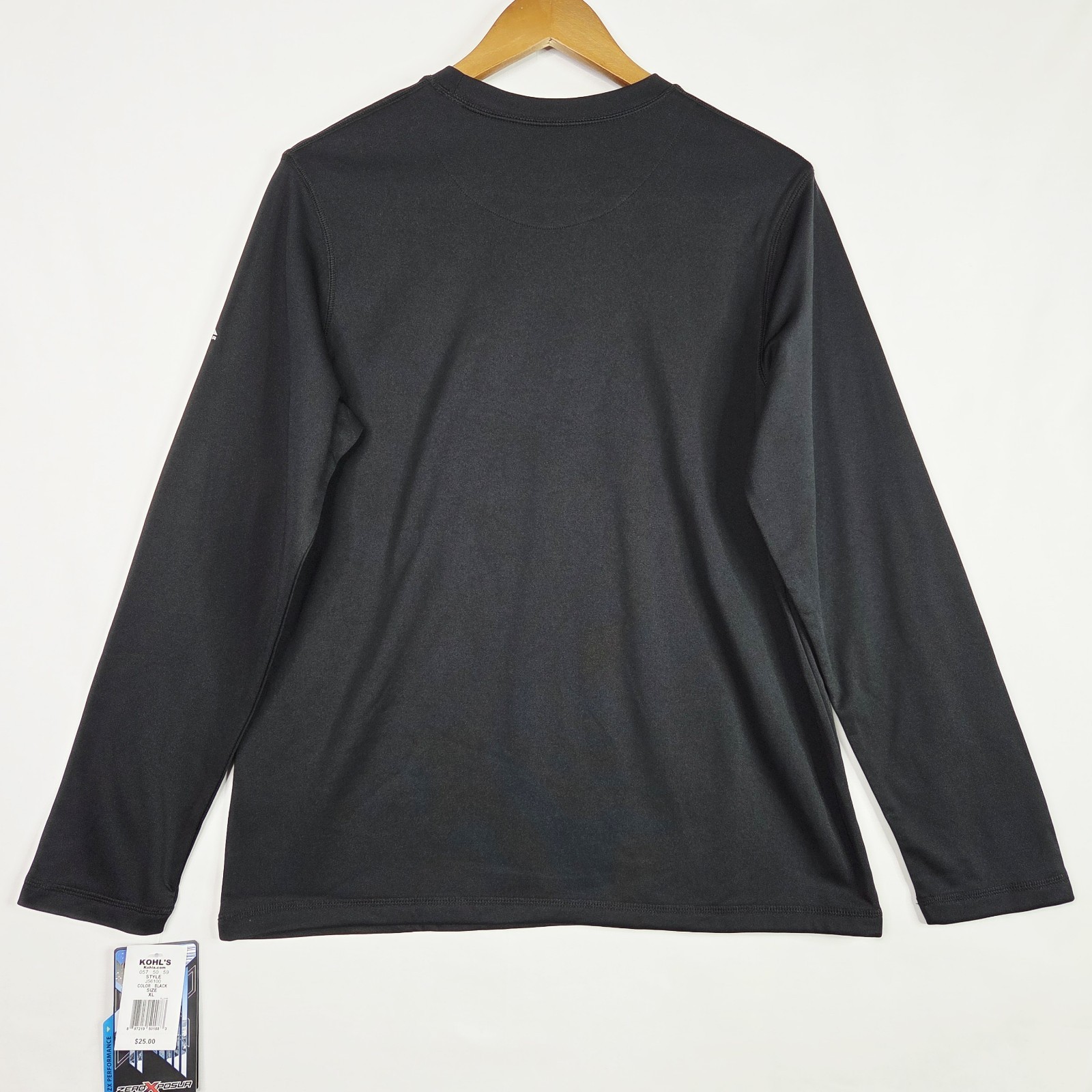 ZeroXposur ZK Dri-Tech Long Sleeve Shirt Mens XL 18/20 Black Performance NWT gallery