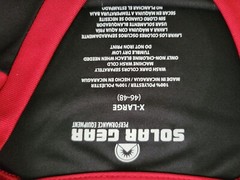 Solar Gear Long Sleeve Twin Cycles Graphic Tee Mens Size XL Black w/ Red Sleeves
