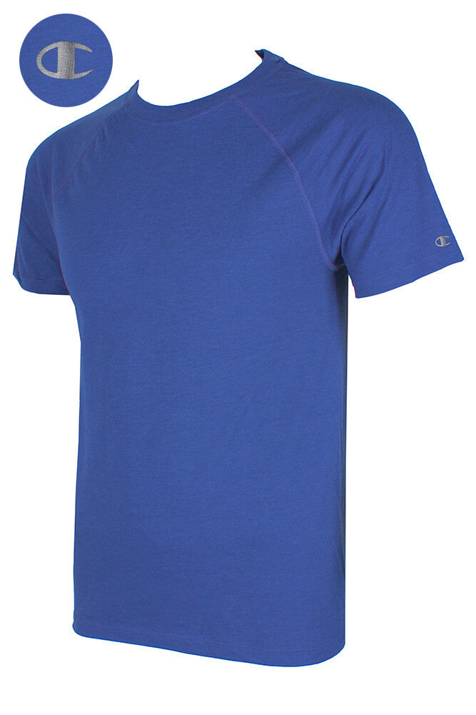Champion Men's Short Raglan Sleeve Crew Neck Athletic T-Shirt. gallery