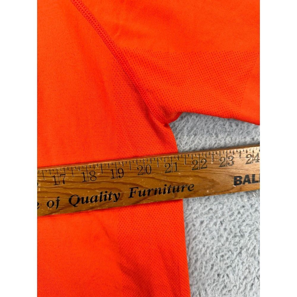 Fabletics T-Shirt Adult XL Orange Nylon Blend Hiking Short Sleeve Tee Logo Mens gallery