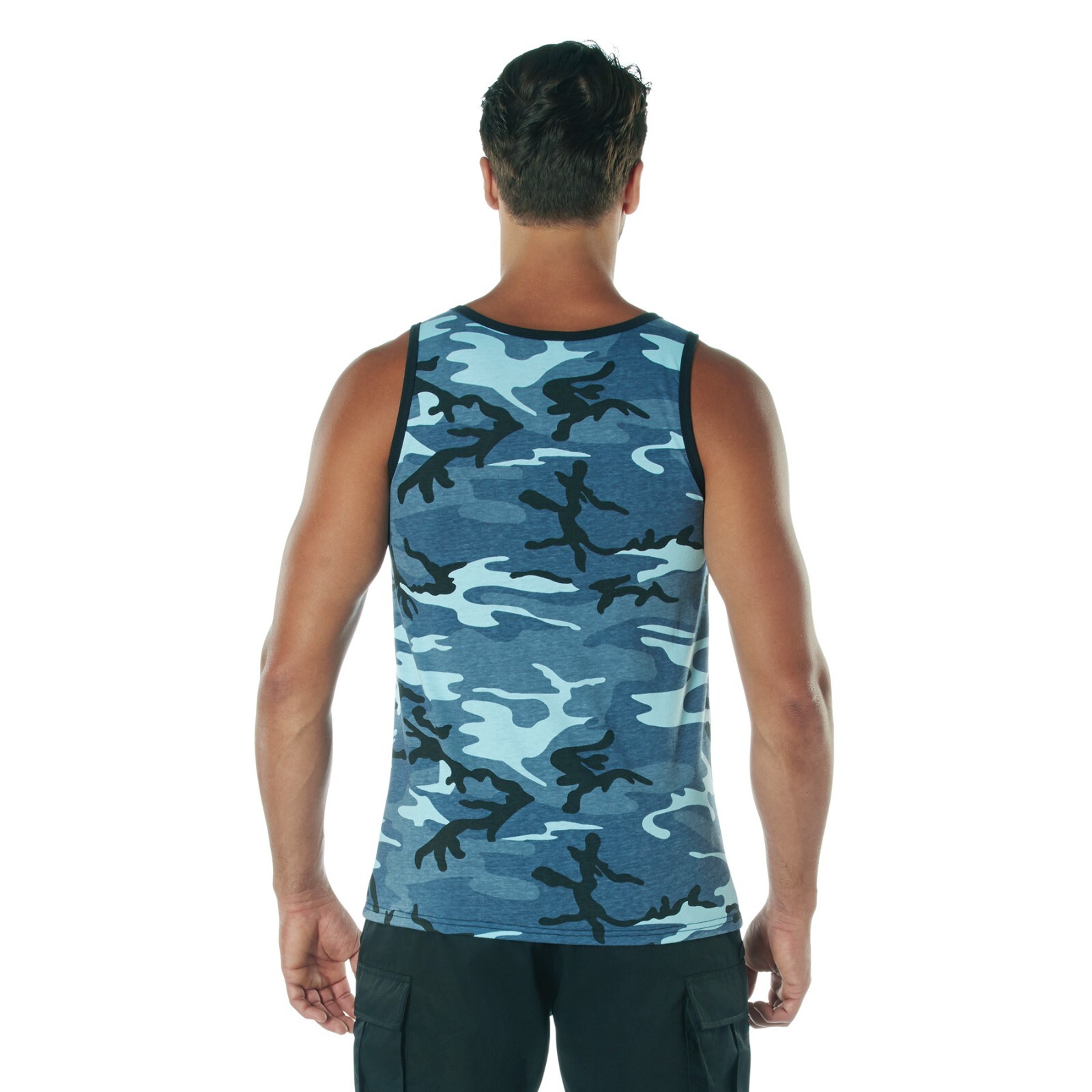 Mens Sky Blue Camouflage Tank Top - Camo Sleeveless Tanktop T-Shirt Rothco 67705 gallery