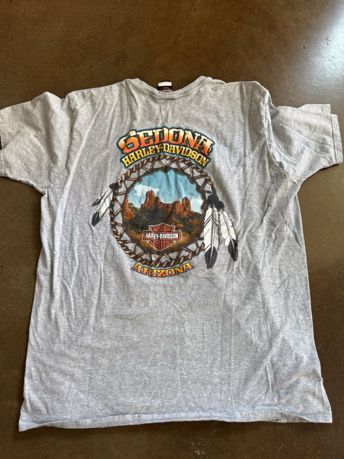Harley-Davidson Sedona AZ Grand Canyon Men's T-Shirt 2XL 2011 Gray Graphic 03 T gallery