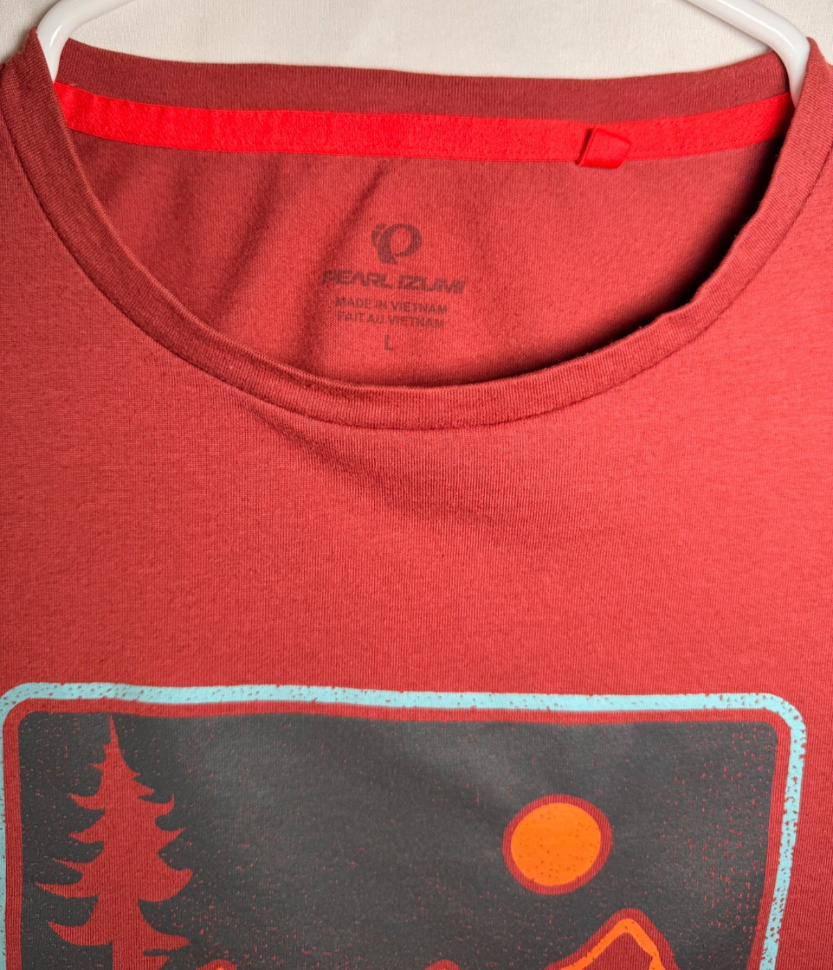Pearl Izumi Men's Mesa T-Shirt Large Mountain Red Maroon Cycling Performance gallery
