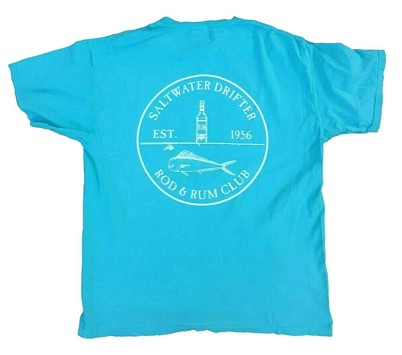Caribbean Hobo Saltwater Drifter Rod Rum Club T-shirt Key West fishing mahi mahi