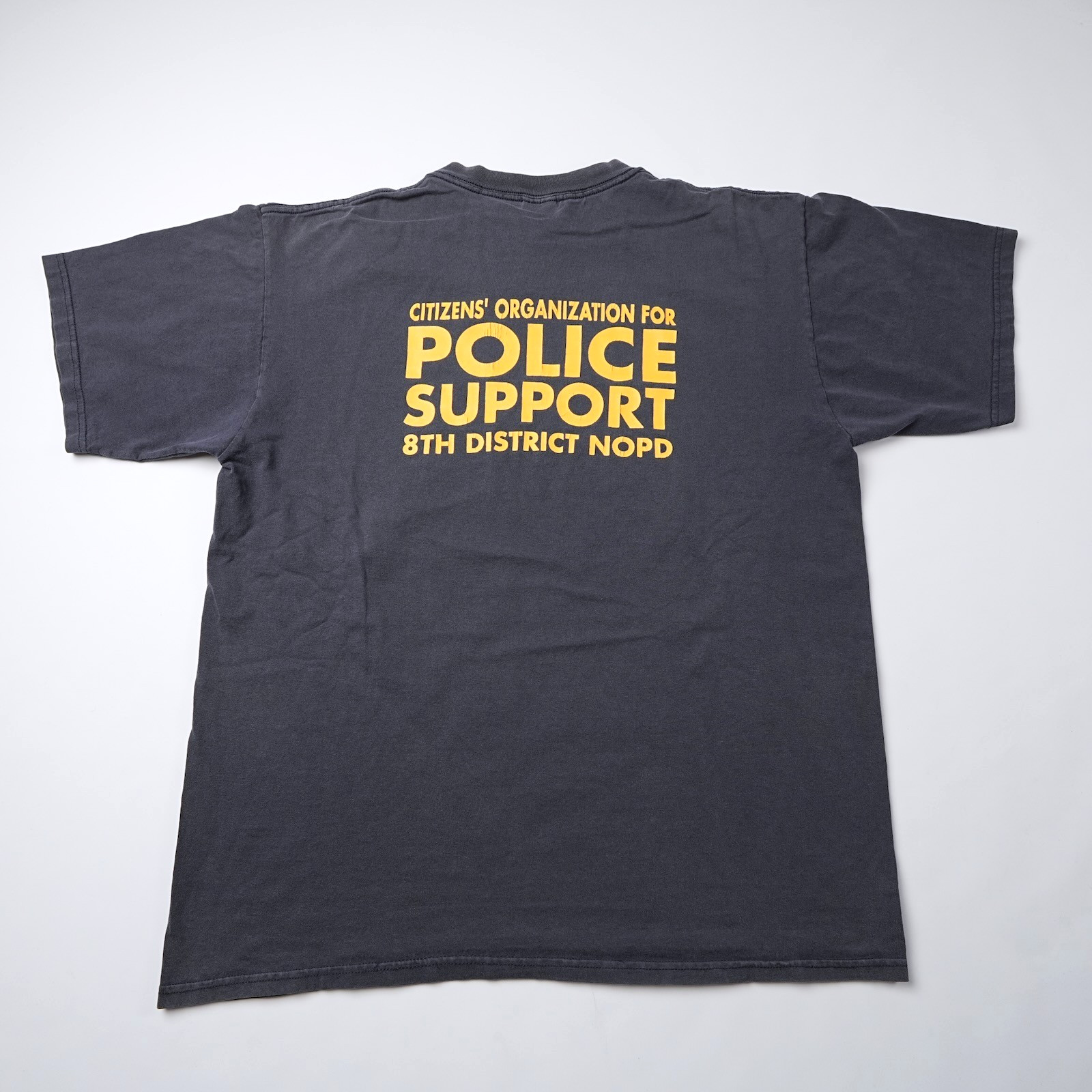 New Orleans COPS 8th District NOPD Police Support T-Shirt Mens Large Black Y2K gallery