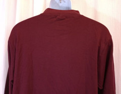 Ivy Crew Classics Mock Neck T-Shirt Men’s Long Sleeve Red Burgundy Size L