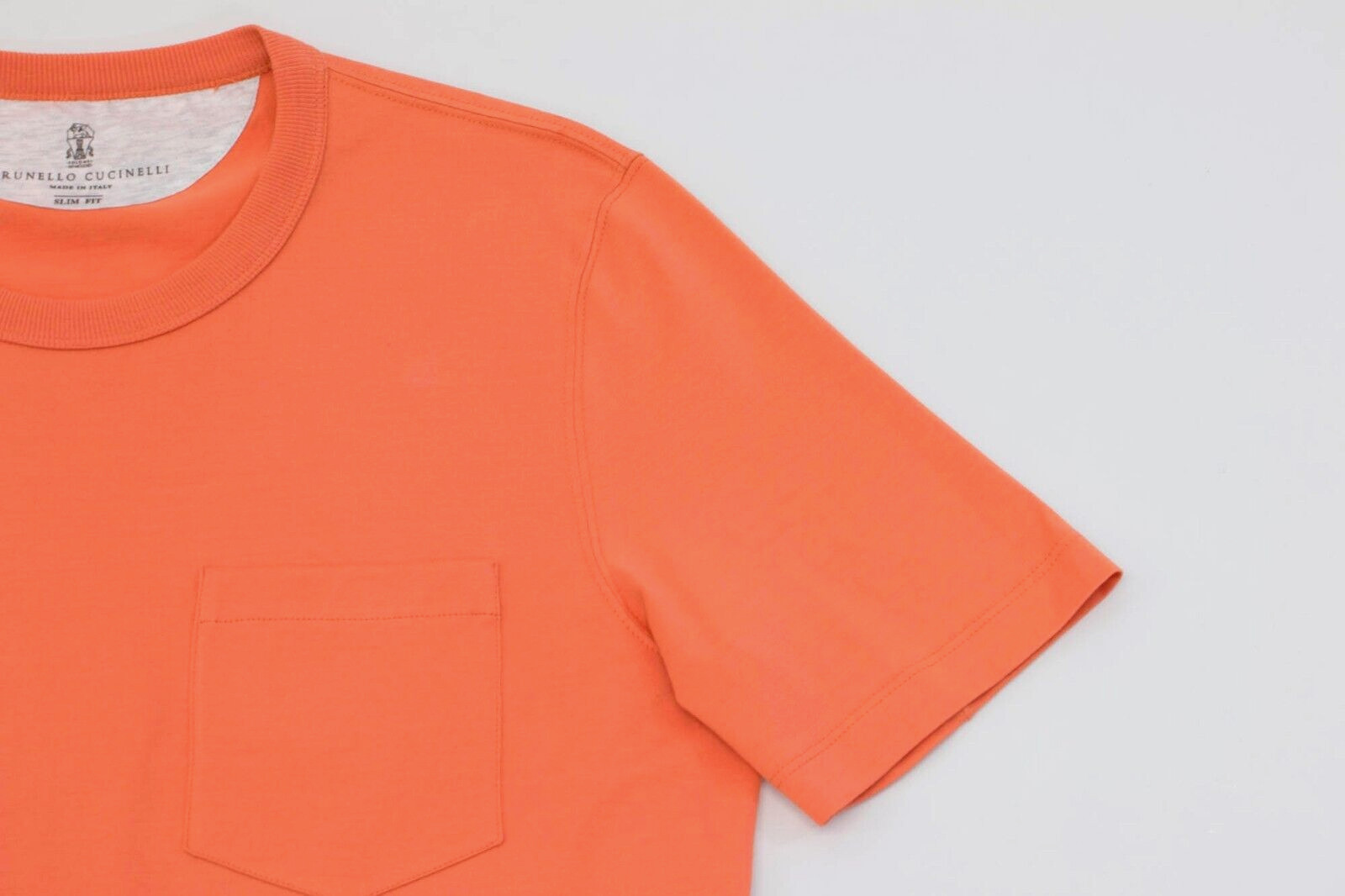 NWT Brunello Cucinelli Men 100% Cotton "Slim Fit" Crewneck T-Shirt Size M A238 gallery