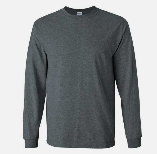 Gildan Ultra Cotton Long Sleeve T-Shirt Style G2400, Dark Heather (6 Pack)- 2XL gallery