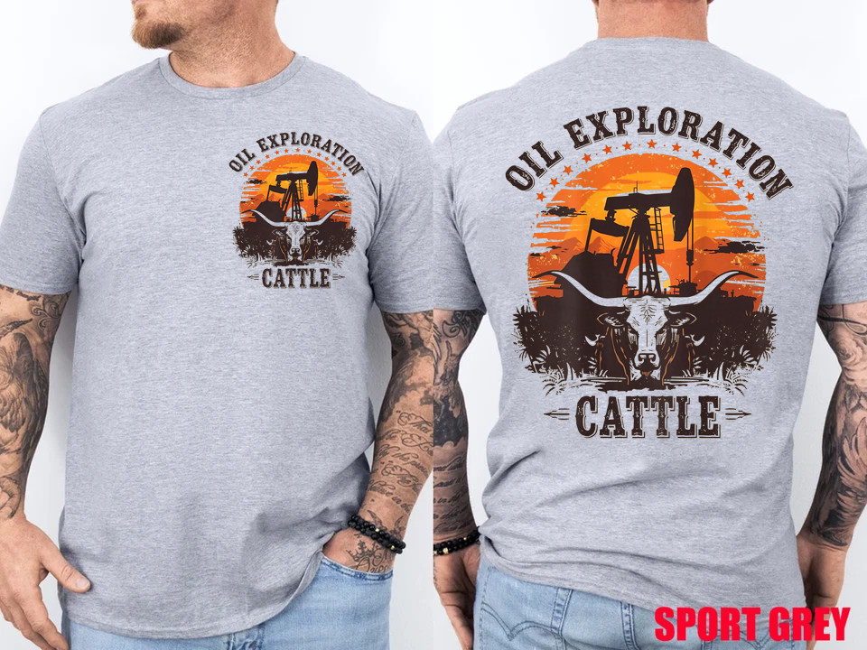 CTT Oil Exploration & Cattle Company Texas T-Shirt | Front & Back Print gallery