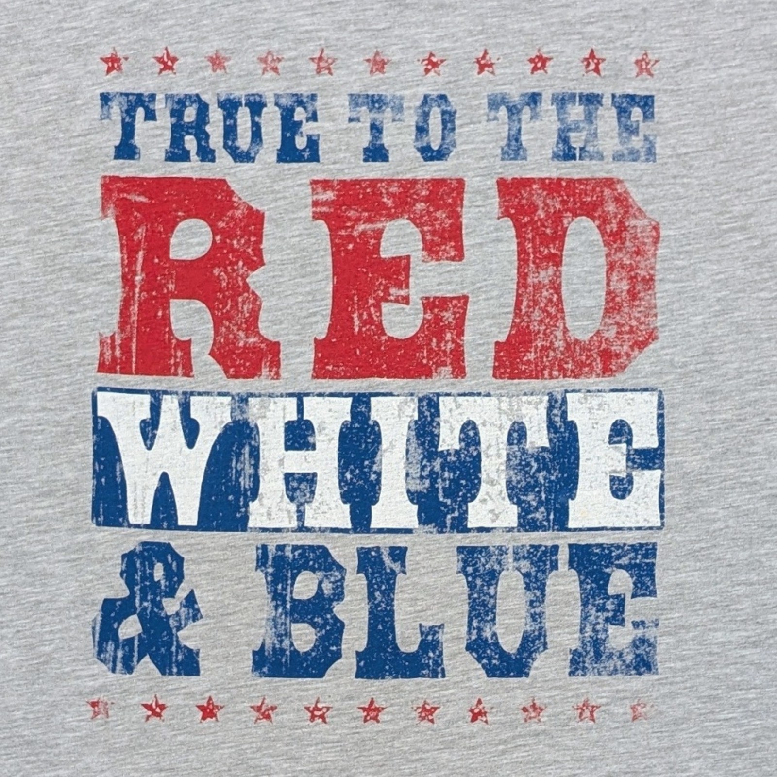 Mens Heather Gray Patriotic Americana Red White Blue Graphic T-Shirt gallery