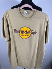HARD ROCKET CAFE Kandahar Afghanistan Men’s Tan T Shirt Large