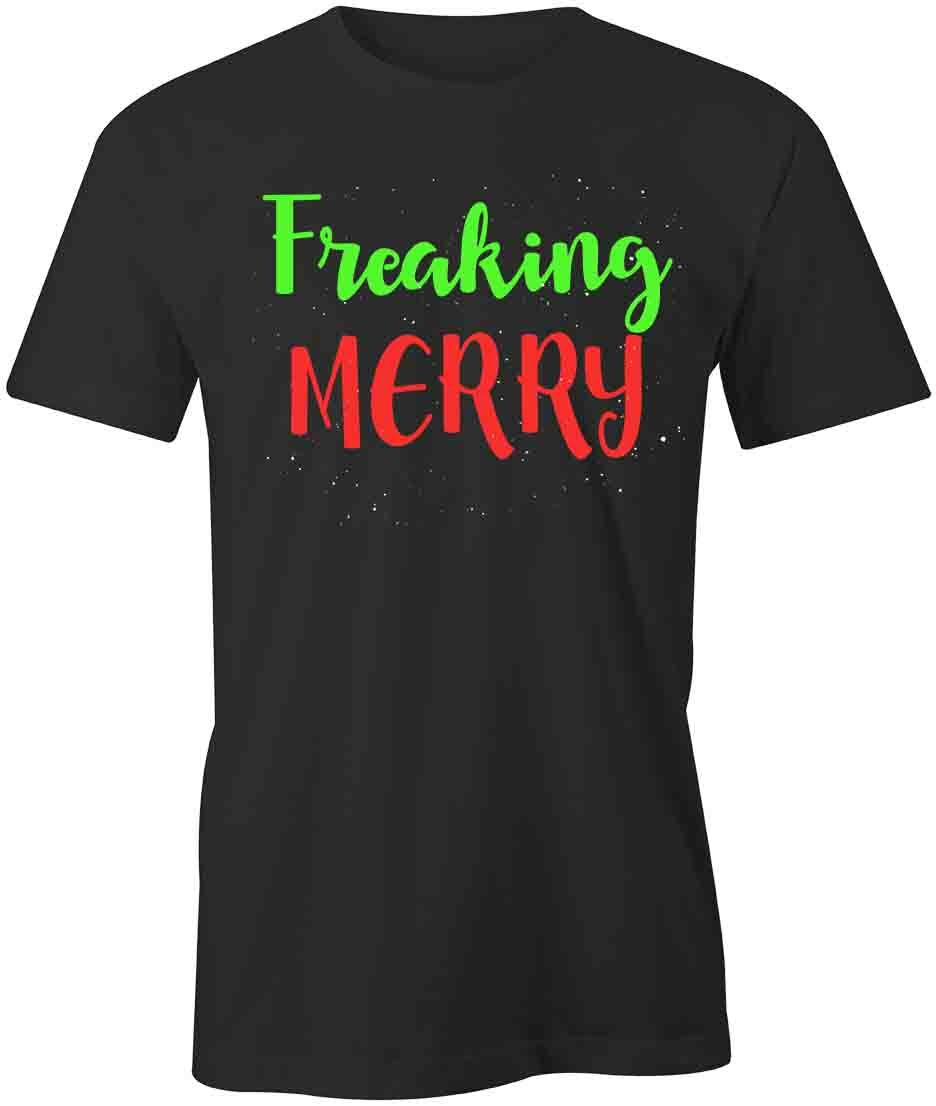 FREAKING MERRY TShirt Tee Short-Sleeved Cotton HOLIDAY CLOTHING S1BSA439
