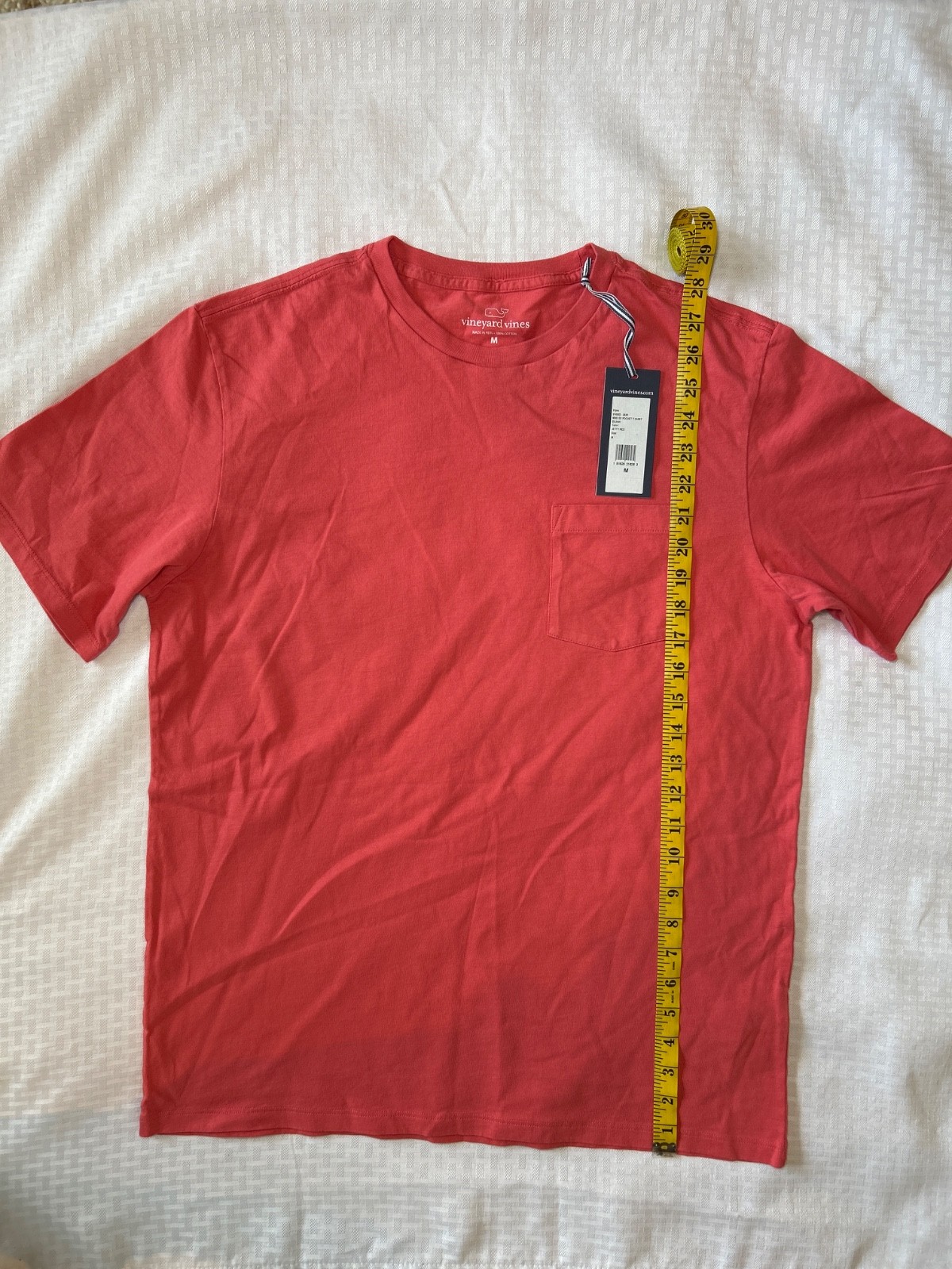 Vineyard Vines Men’s Jetty Red T-Shirt w/Pocket Sz Med New w/tag Free Shipping! gallery