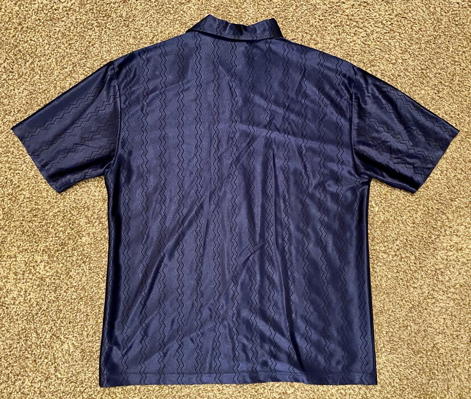 Vintage Pop Icon Shirt Mens L Blue Button Up Cyber Goth Rave Y2K Made in USA gallery