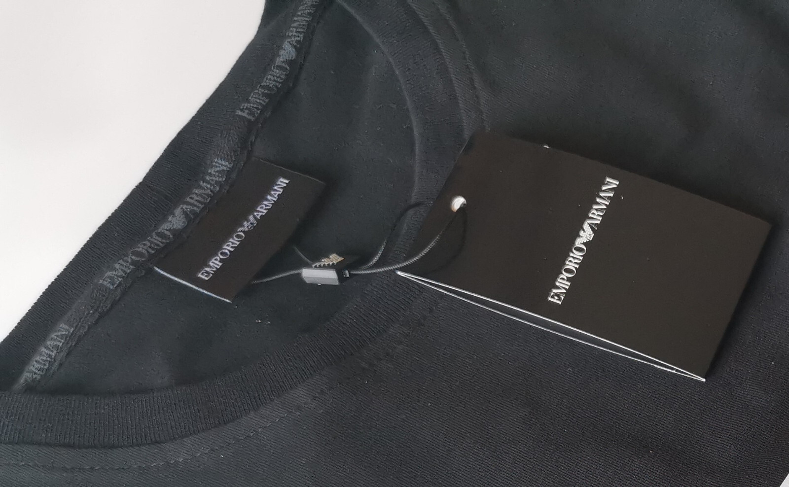 Emporio Armani Black Men's Cotton T-Shirt, Borgonuovo'11,Size M*L*XL*XXL,3XL gallery