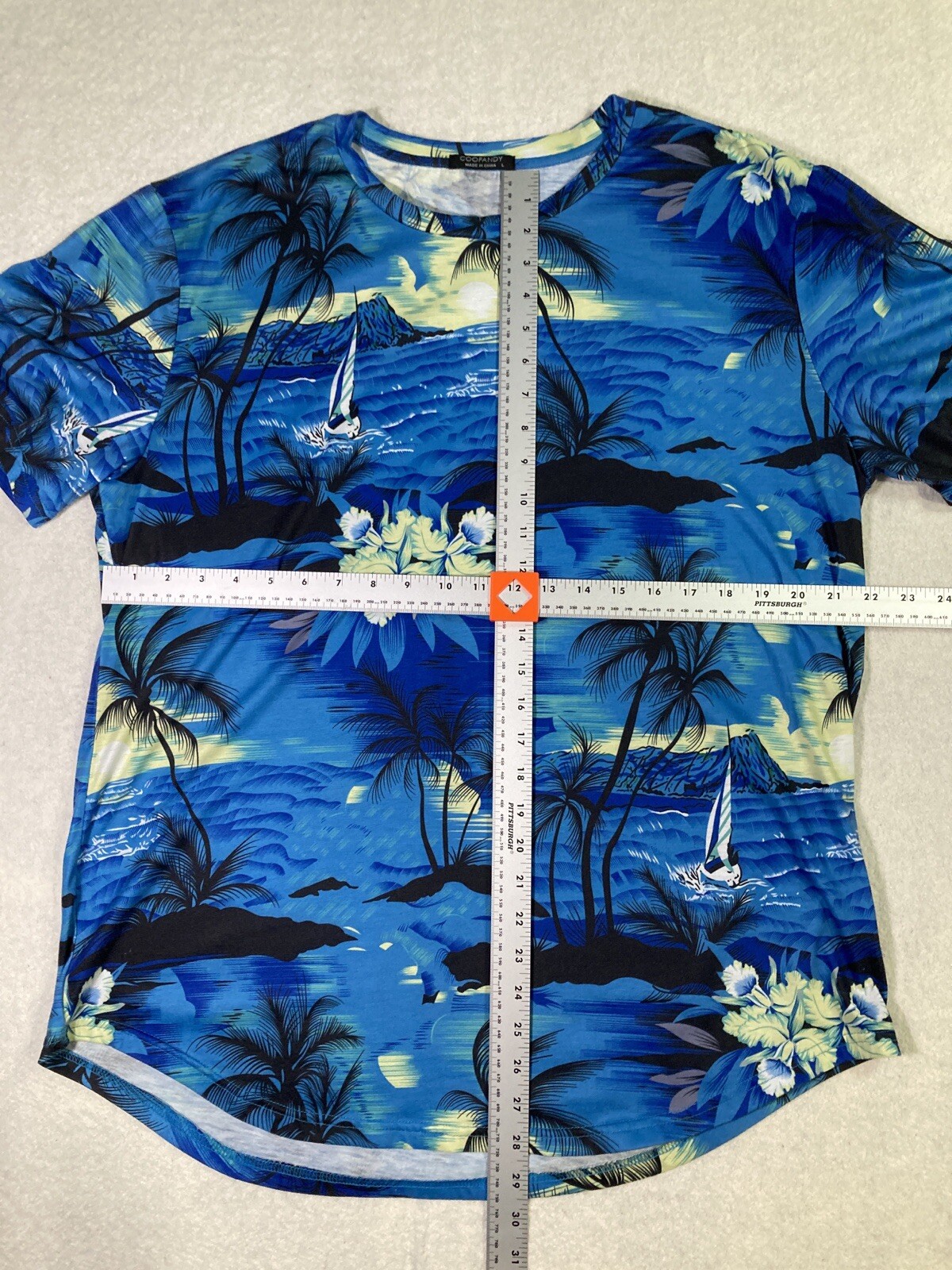 Coofandy Hawaiian Style Print outdoor beach surf tropical T shirt sz XL gallery