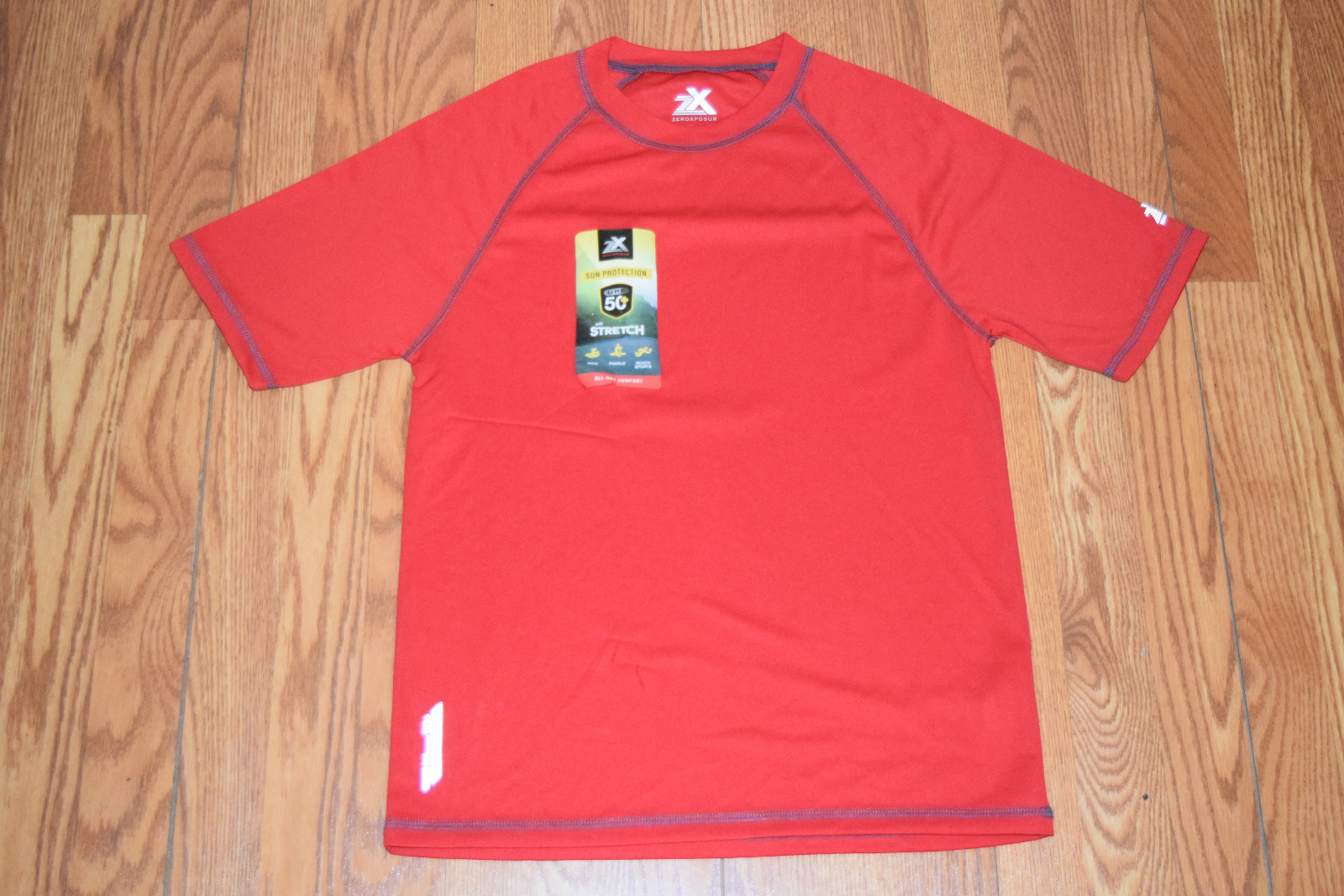 NEW Mens ZeroXposur Cherry Red Sun Protection All-Day Comfort Active Shirt Sz S gallery