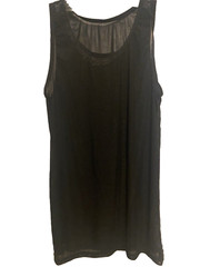 Fankazi Men’s Breathable Soft Mesh Tank Top Black NWOT Medium Polyester Blend