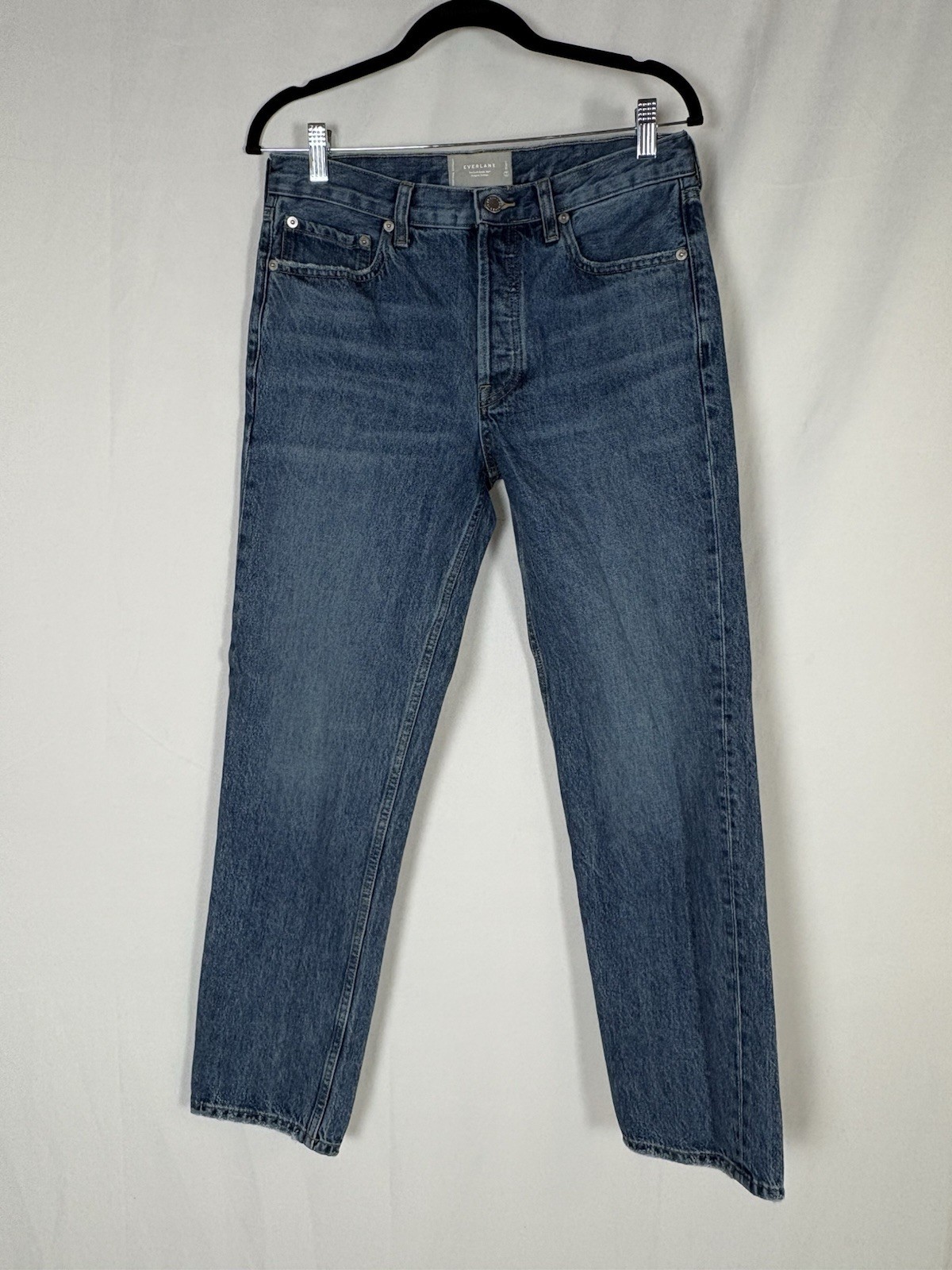 Everlane Women's Blue Jeans Straight Leg Medium Wash Size E4 Short