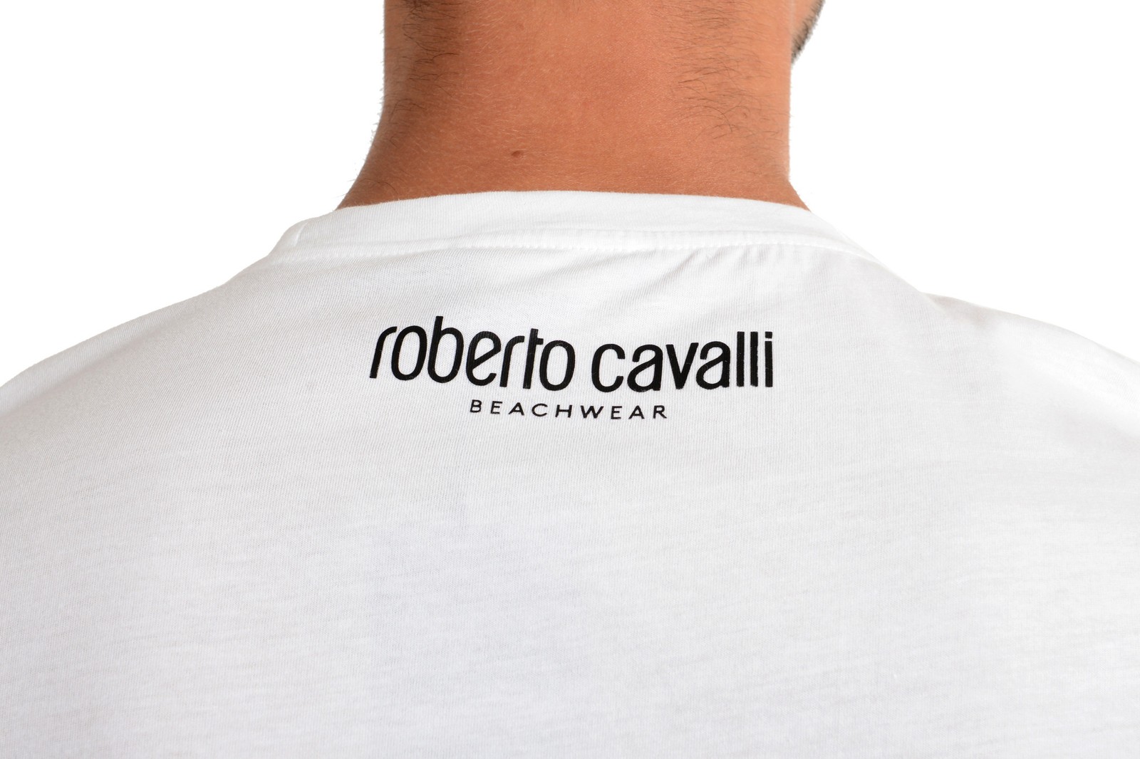 Roberto Cavalli "Beachwear" Men's White Graphic Print T-Shirt Sz S M L XL 2XL gallery
