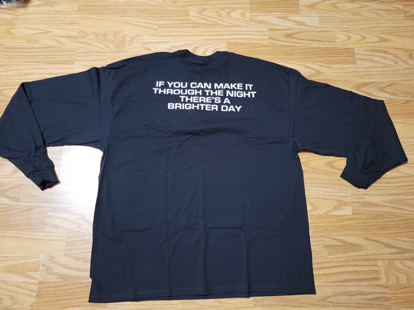 Tupac Spell Out Long Sleeve T-Shirt Sixe 3XL Black If You Can Make It Through gallery