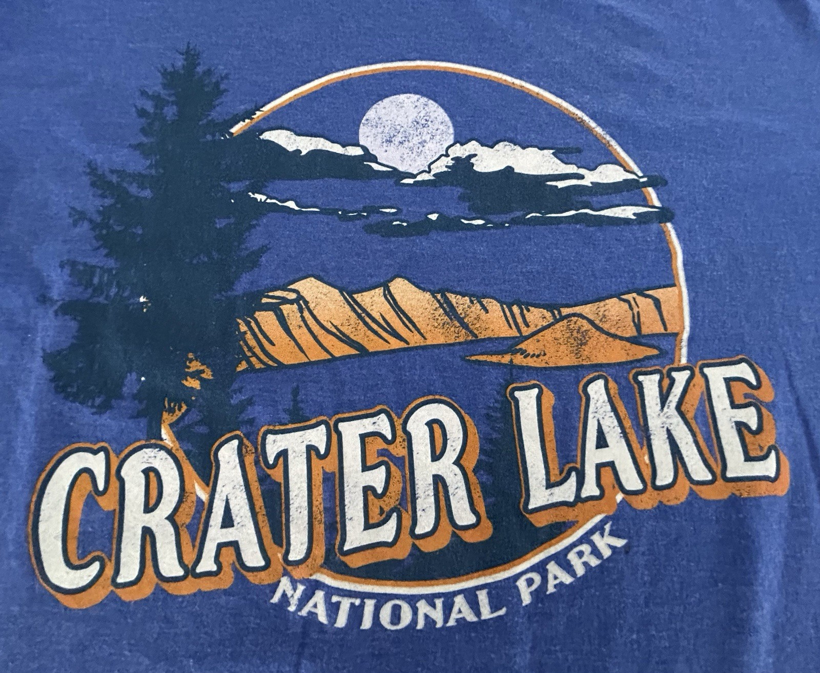 Crater Lake National Park Graphic Blue T-Shirt, Adult Large gallery