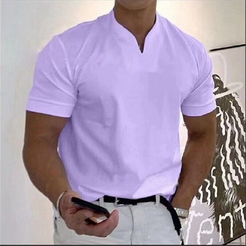 Men Sports Short Sleeve Solid Loose Casual Linen Shirts Shirt Blouse Tops Summer gallery