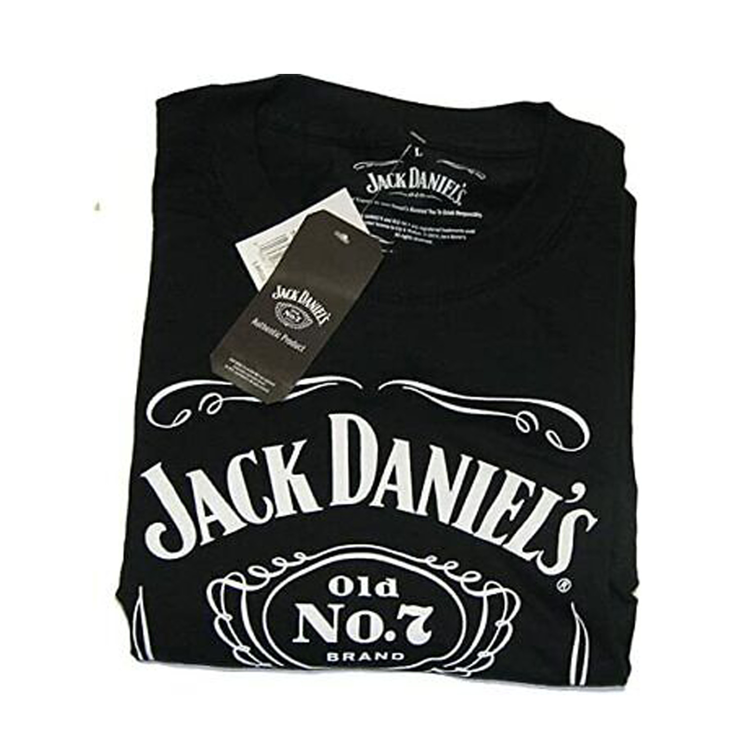 Adult Unisex Jack Daniel's Whiskey Old No. 7 Tennessee Logo Bottle Label T-shirt gallery