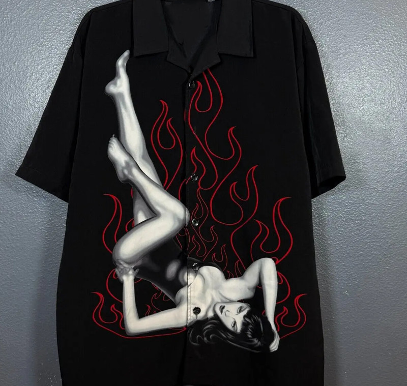 Bettie Page 3D HAWAII SHIRT All sizes S to 6XL 1F2090 gallery
