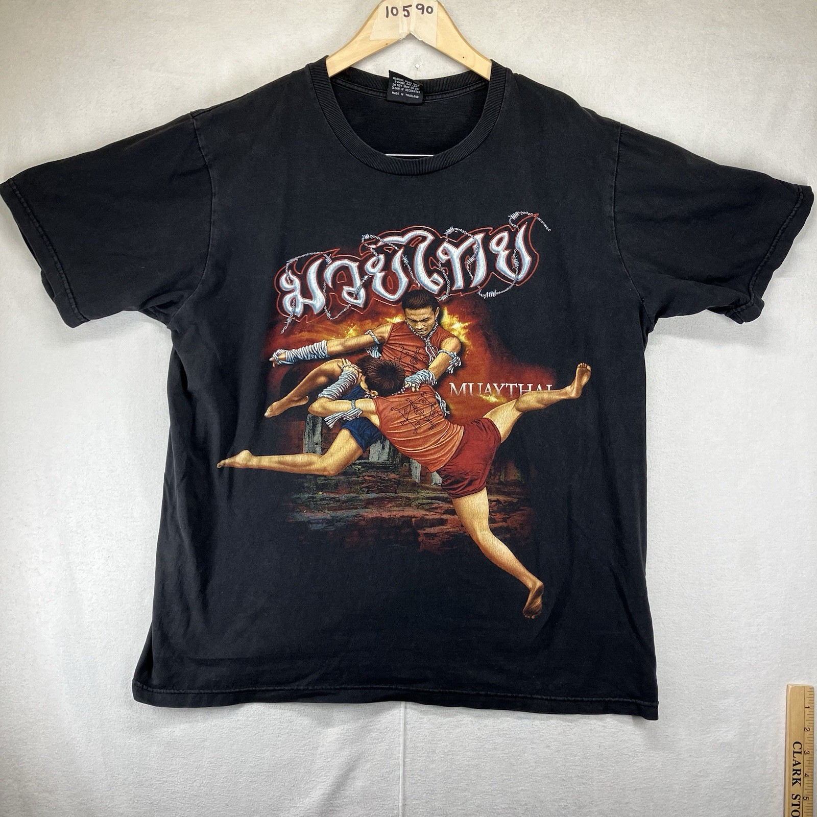 Vintage Rare Muay Thai Shirt Large Boxing Kickboxing UFC MMA Wrestling Thailand gallery