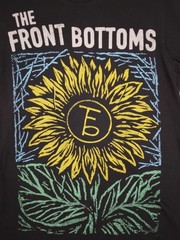 The Front Bottoms TFB Medium Black Sunflower Graphic Cotton T-Shirt