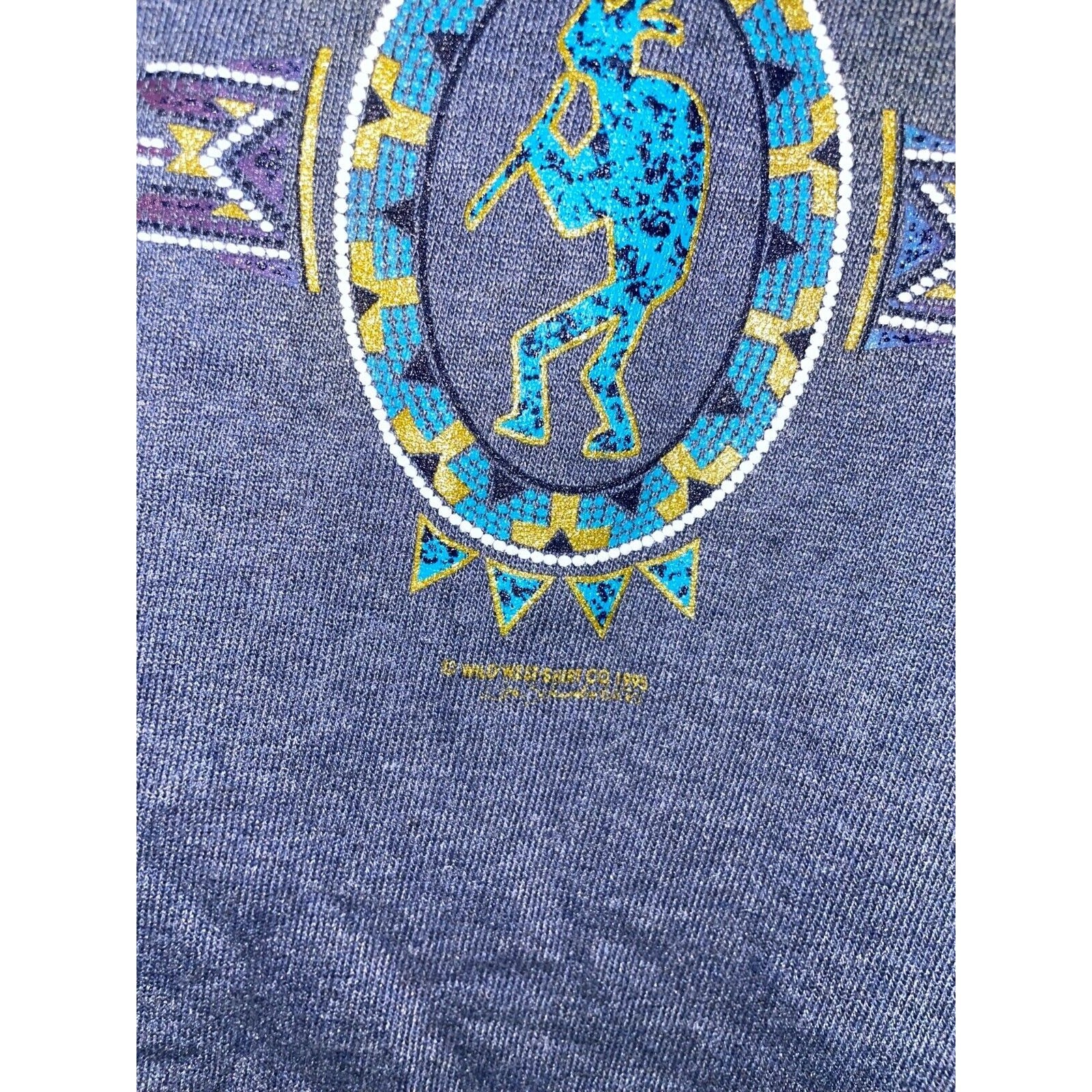 Vintage Sedona Shirt Blue AZ Arizona Native Graphic Tee USA Made 90s VTG Large gallery