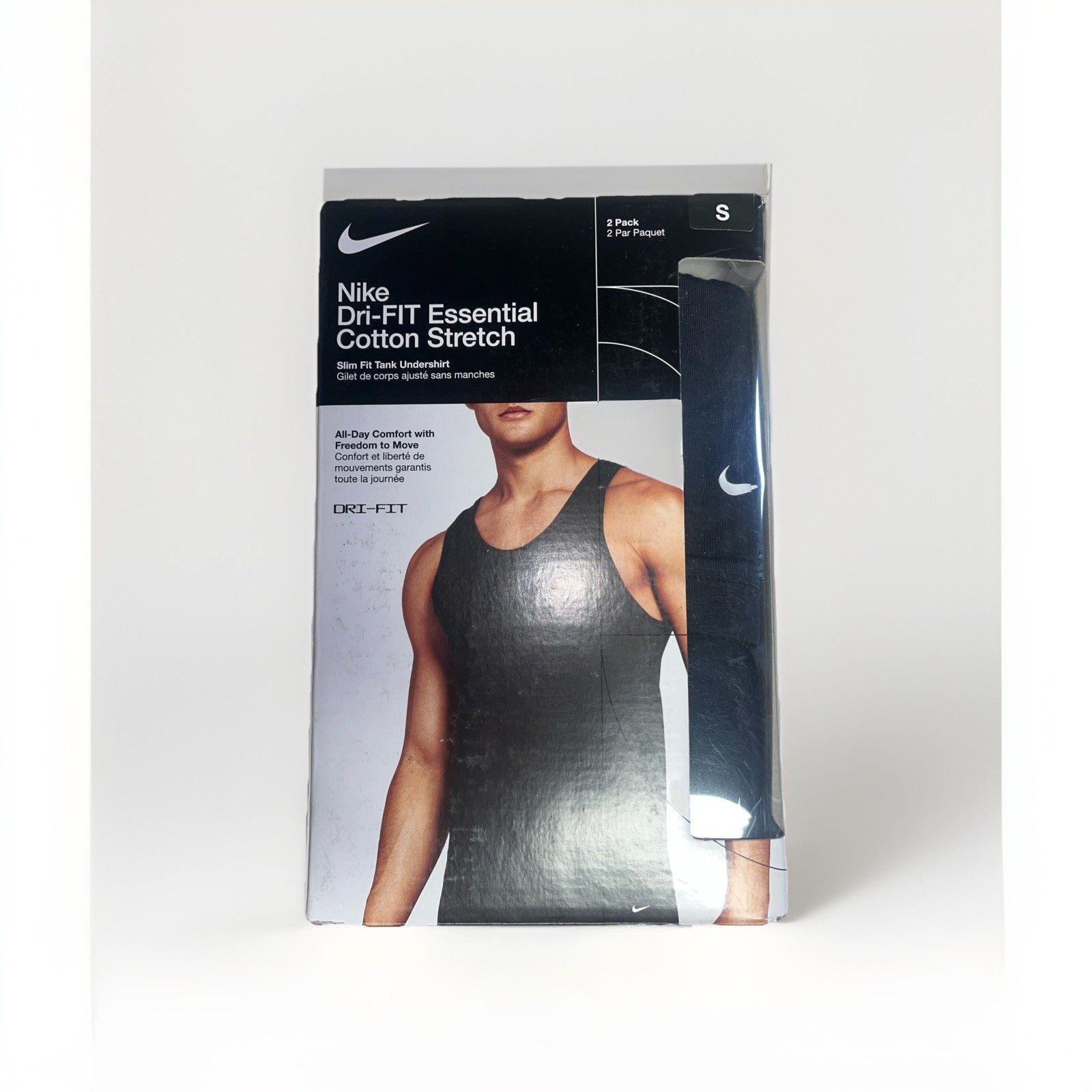 Nike Dri-FIT All Day Cotton Stretch Tank 2-Pack S – Slim Fit Comfort -OPEN BOX gallery