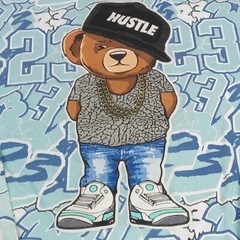 OG Legend 23 Men’s L Turquoise Long Sleeve Teddy Bear Drip Graphic T `Shirt