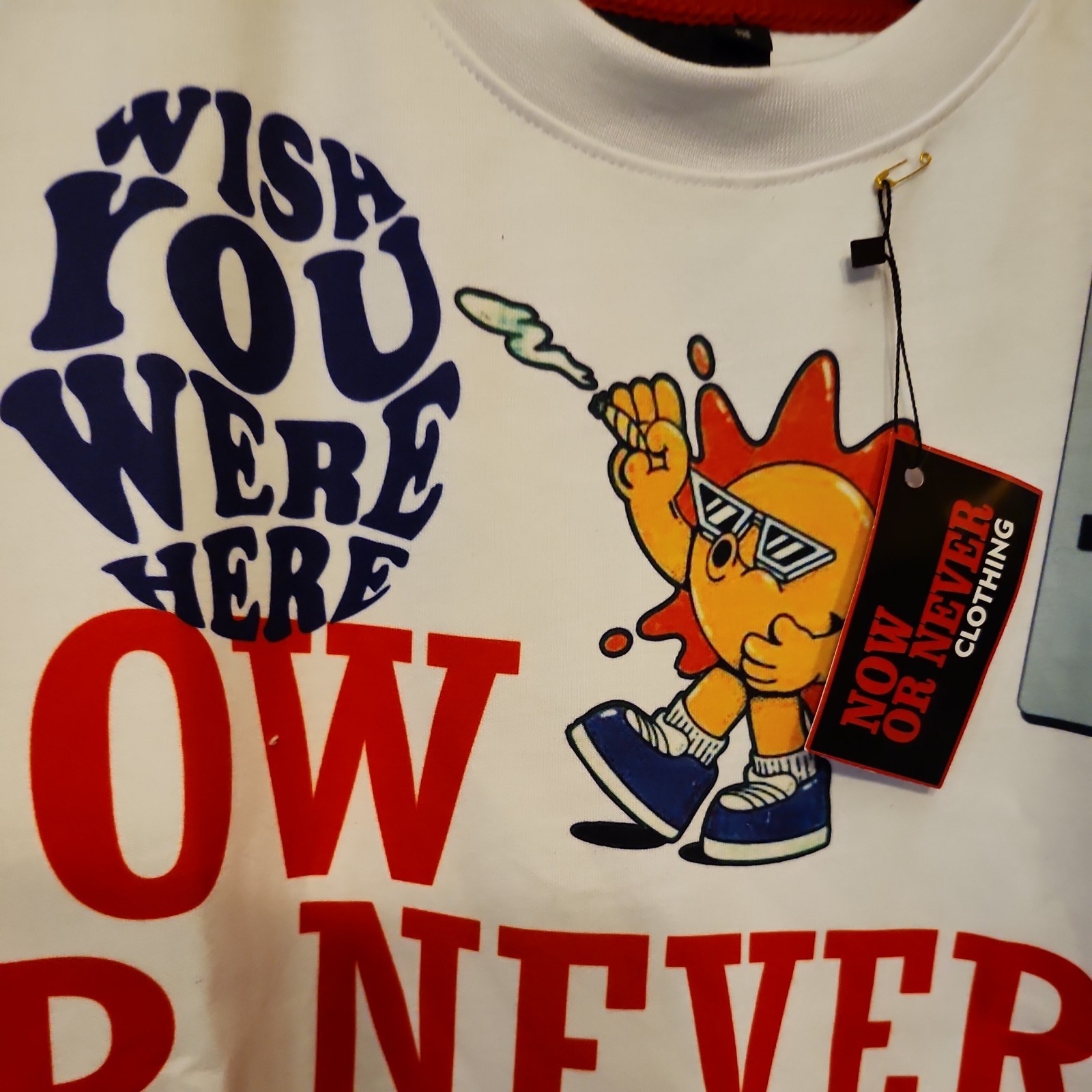 Now Or Never T Shirt Size S. EXTREMELY RARE. SUPER COOL MIX COLOR & PRINT. NEW gallery