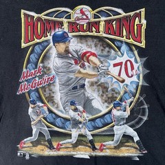 Vintage 90s Mark McGwire Shirt Men’s Extra Large Black Home Run King MLB Rap Tee