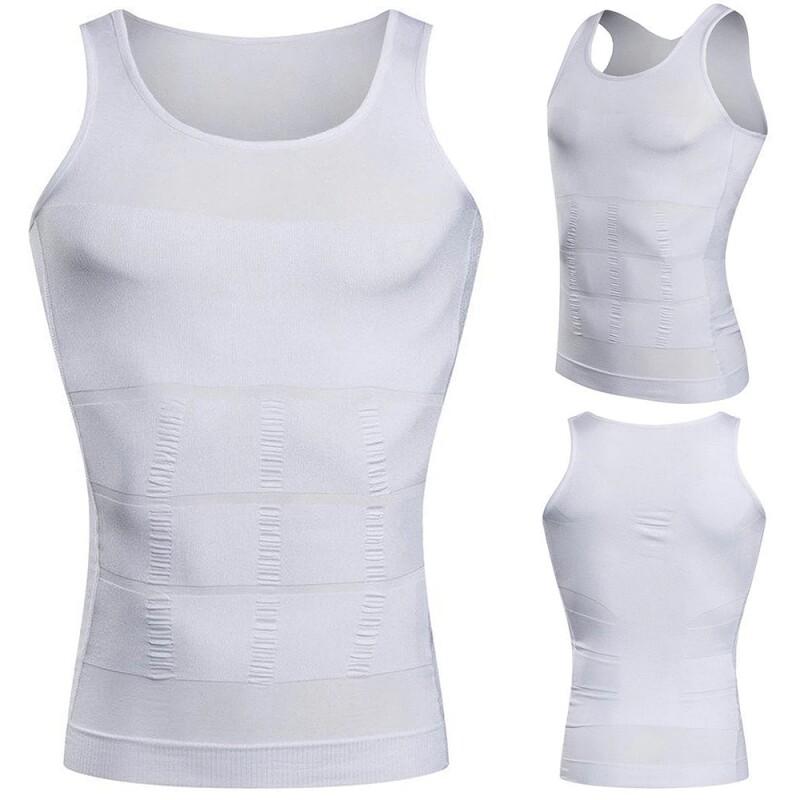 Men Top Slimming Shirt Body Shaper Vest Compression Corsets Undershirt Shapewear gallery