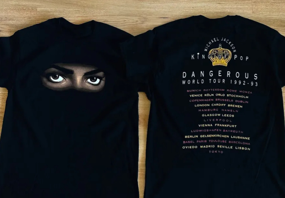 Michael Jackson Dangerous World Tour 1992-93 Vintage Graphic T-Shirt gallery