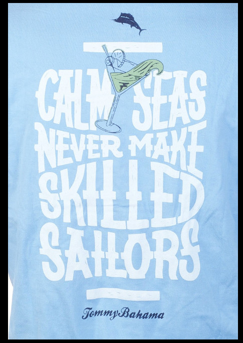 $45 TOMMY BAHAMA Sky Blue CALM SEAS Relaxed Fit Short Sleeve T-shirt NWT gallery
