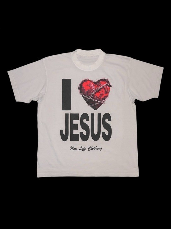 NEW I Heart Jesus T-shirt by New Lyfe Clothing Size Large NWT 100% Combed Cotton gallery