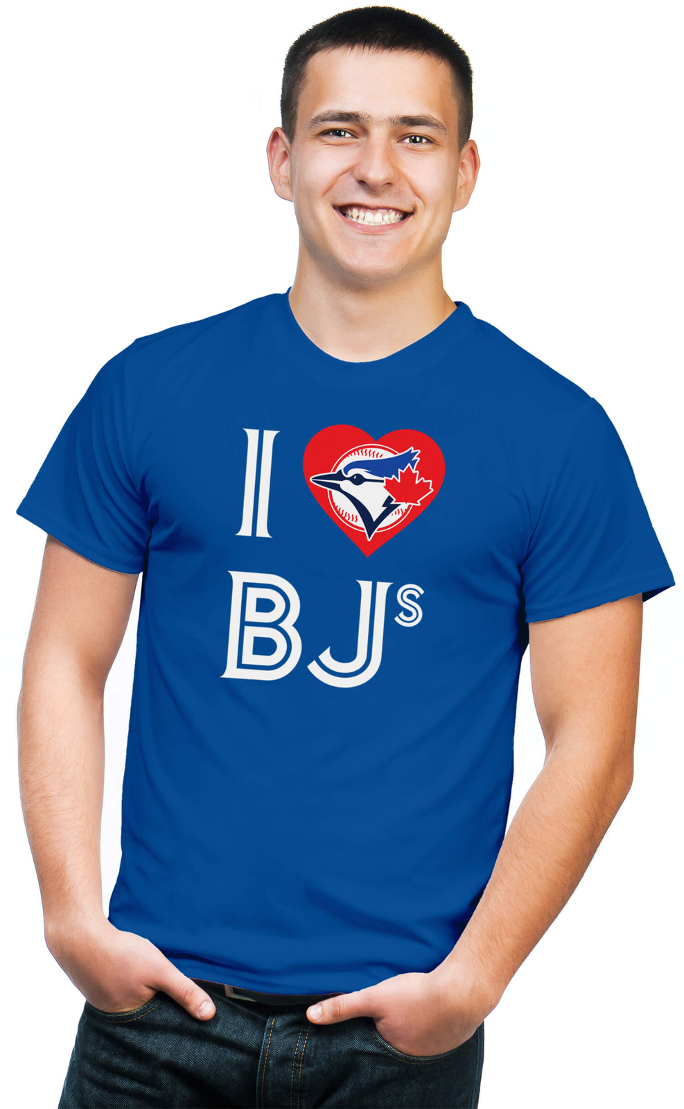 BSW Men's I Love BJ's Jays Baseball Sex Humor Heart Shirt gallery