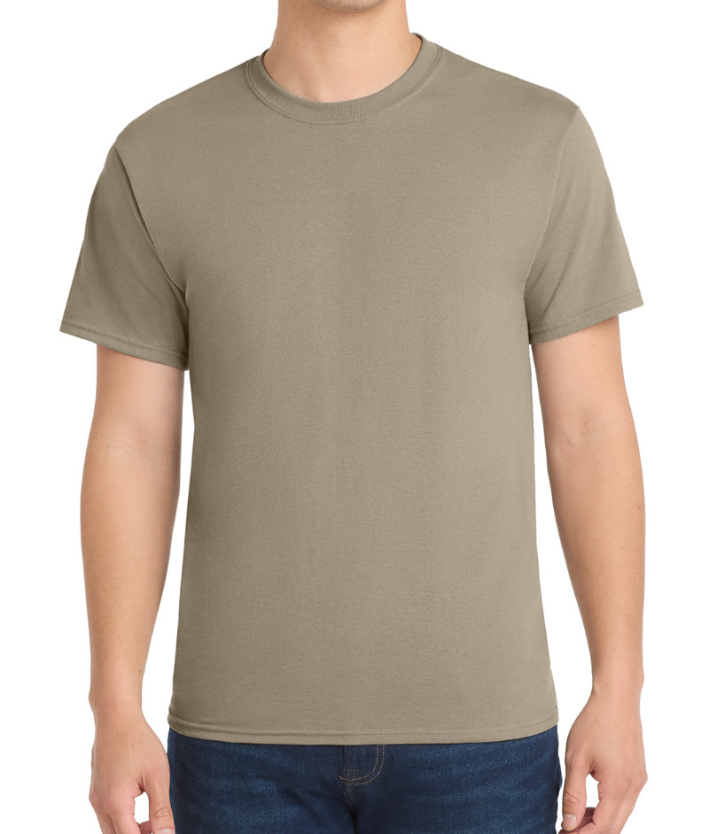 Port & Company PC55 Mens Short Sleeve T-Shirt Core Blend Crew Neck Desert Sand gallery