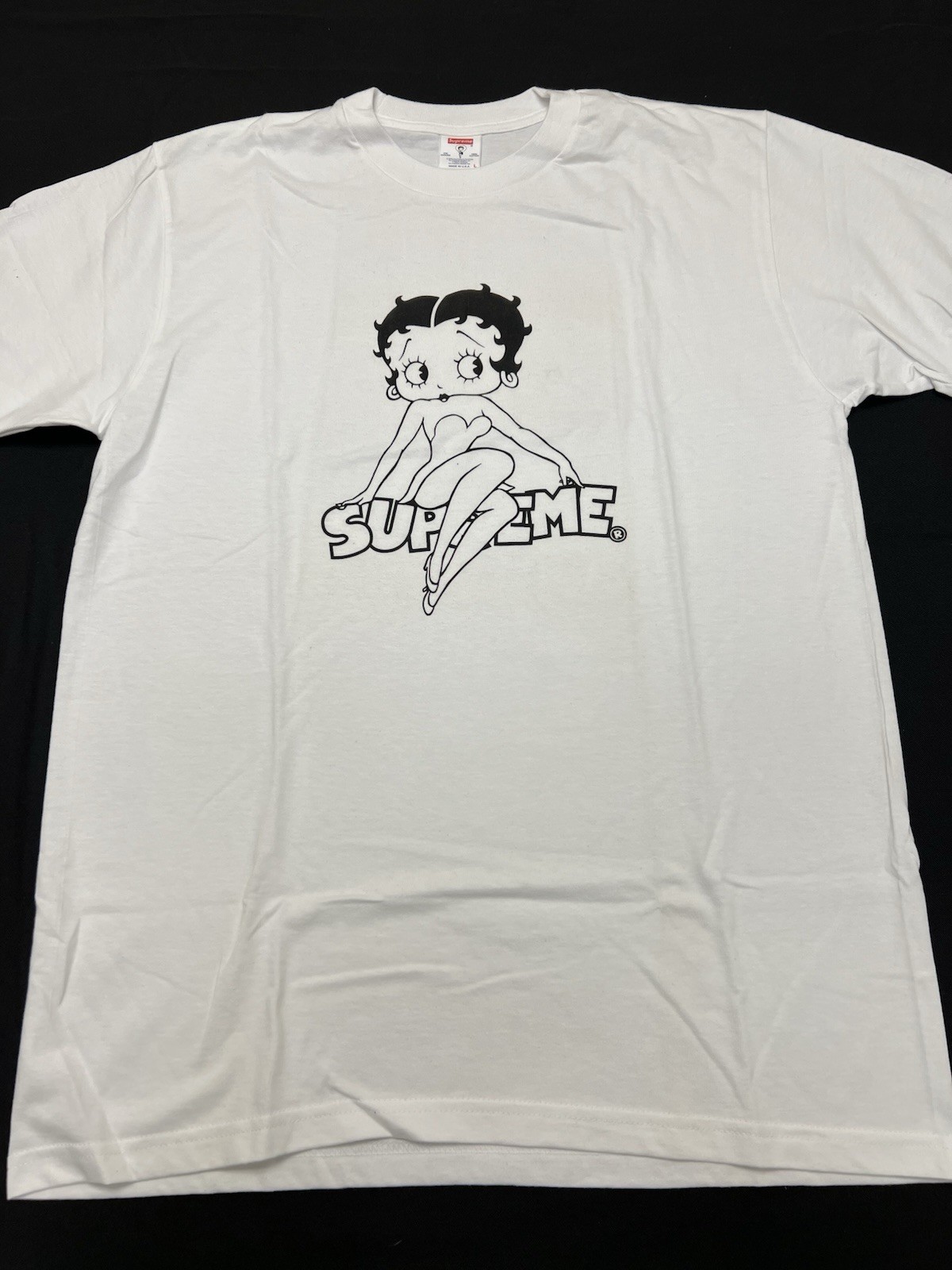SS16 SUPREME Berry Boop Tee White L Large gallery
