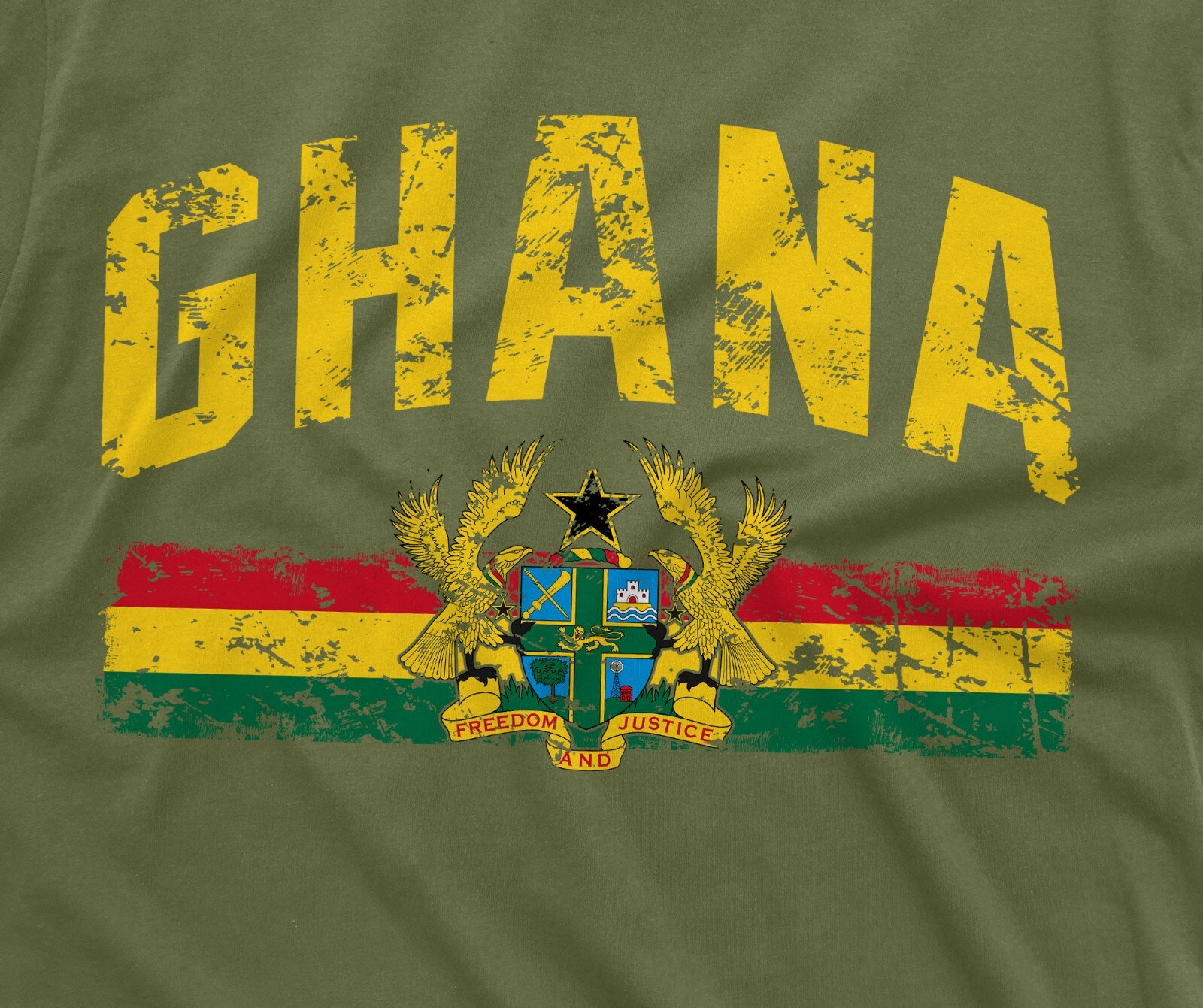 Men's Ghana T-shirt Gaana Adehyeman Patriotic Tee Shirt Country Nationality Gift gallery