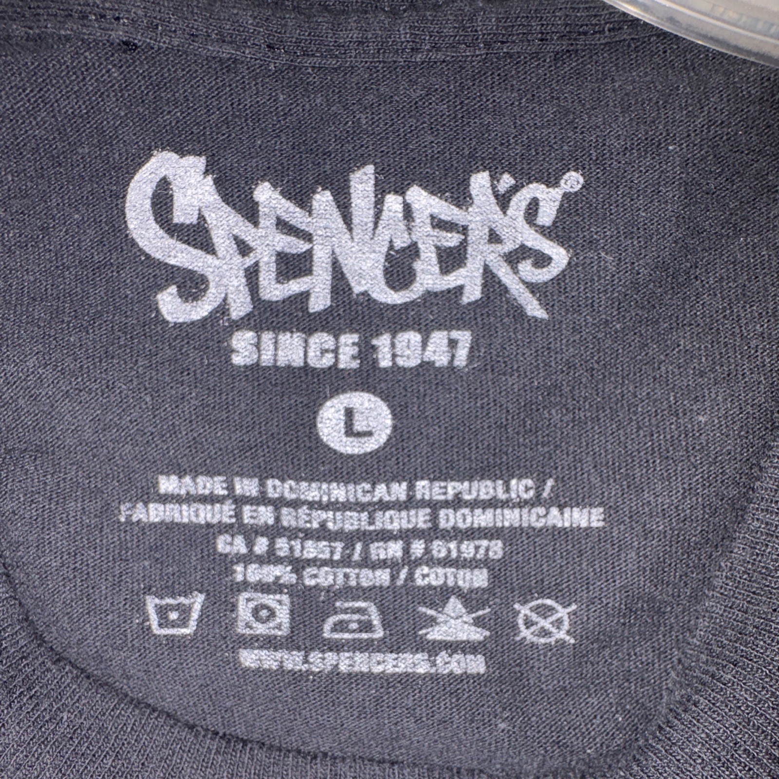 Spencer's Black Emo Graphic Print Crewneck Short Sleeve T-Shirt Men's L gallery