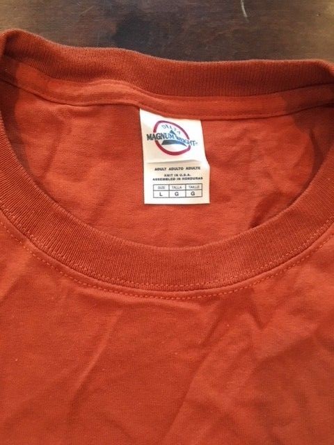 Delta Magnum Weight 100% Cotton Long Sleeve T-Shirt Burnt Orange L Large NEW gallery