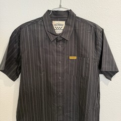 FASTHOUSE MENS LARGE SMS GALLERY SS BUTTON-UP SHIRT VINTAGE BLACK