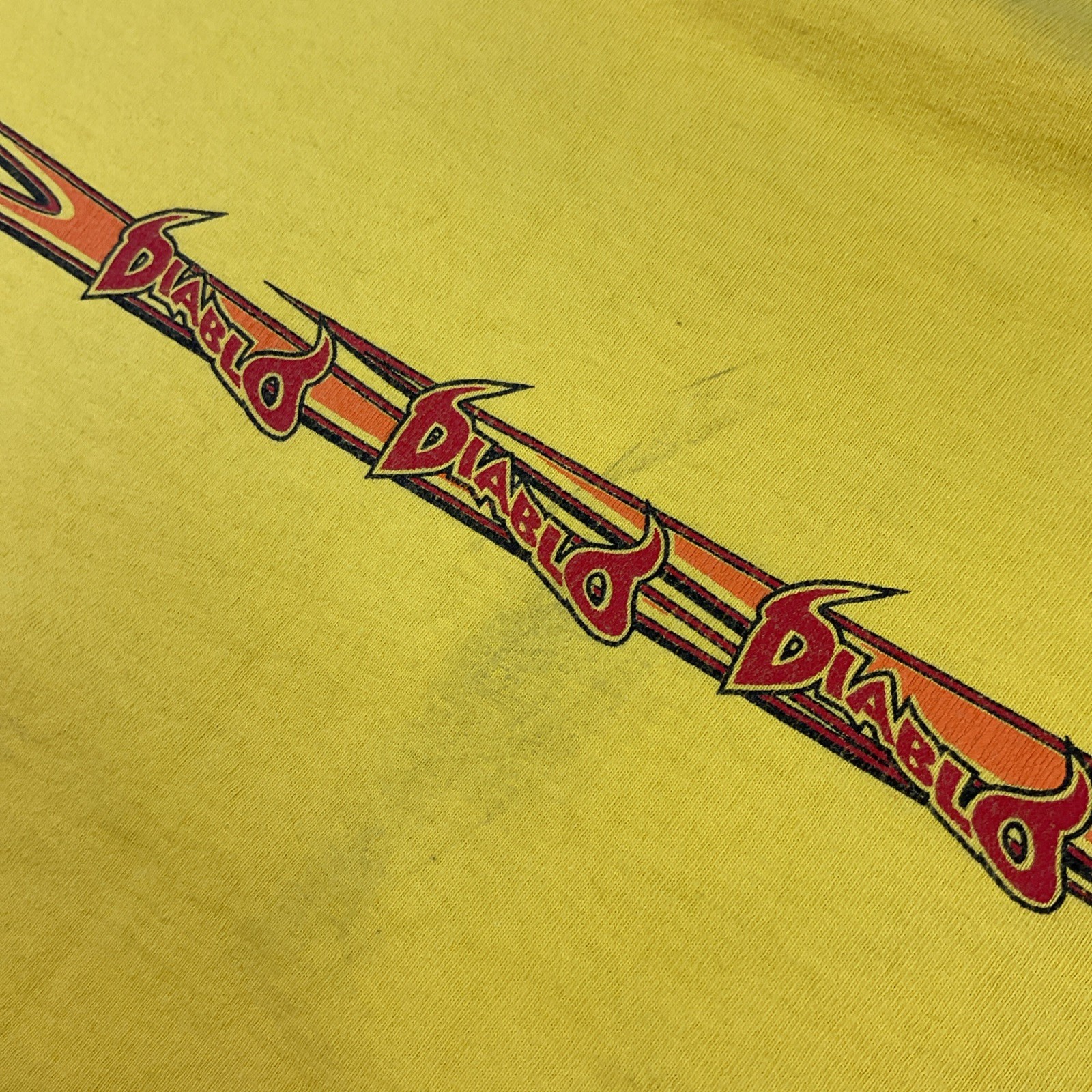 Vintage Diablo Paintball T-Shirt Men Sz XL Y2K Graphic Crew Yellow Short Sleeve gallery