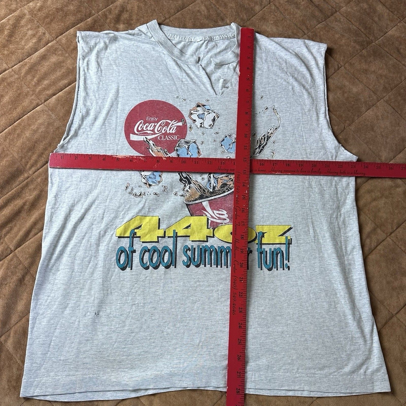 Vintage 90s Coca Cola Coke 44 Oz Double-Sided Shirt Soda Pop Mens XL gallery