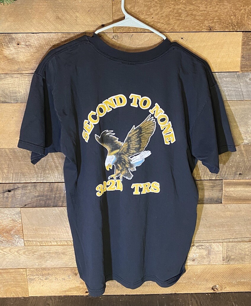 Vintage Air Force Shirt Size L Black Short Sleeve 322nd Training Second To None gallery
